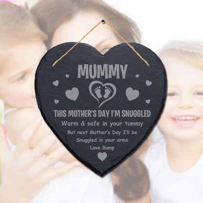 Mothers Day From Bump Mummy To Be Engraved Gifts Slate Sign Mum Baby Plaque