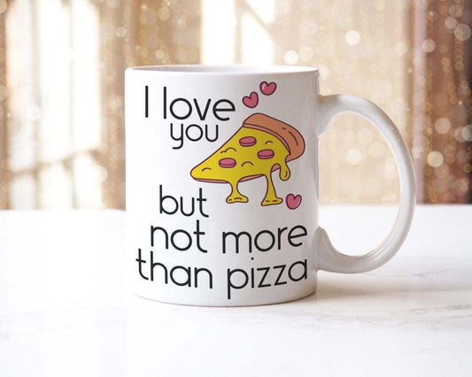 Pizza Lovers Novelty Mug & Coaster Gift Set Funny Birthday Office Joke Coffee Tea Mug