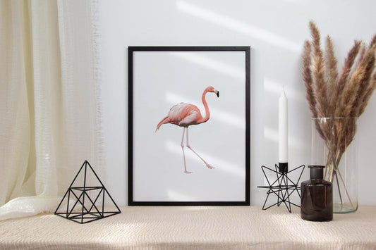 Flamingo Kids Bedroom Woodland Forest Birds Wall Art Home Decor Print Poster