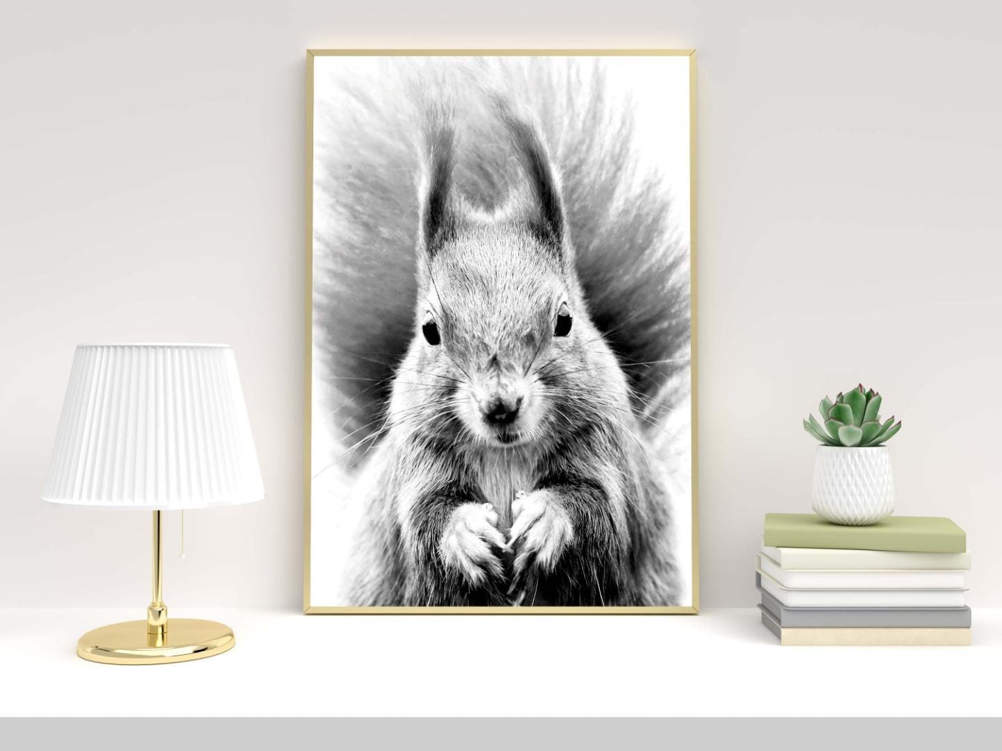 Squirrel Kids Bedroom Woodland Forest Animal Wall Art Home Decor Print Poster