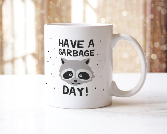 Funny Garbage Day Mug: Raccoon Gift for Pet Lovers