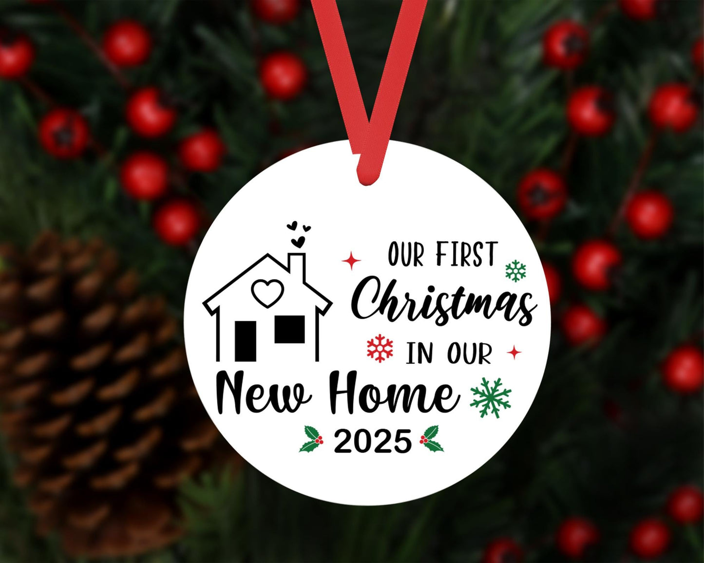First Christmas In Our New Home Bauble 1st Xmas Ceramic Ornament Keepsake Gift