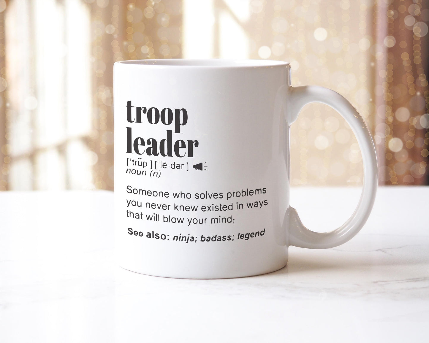 Troop Leader Mug: Scout Coffee Cup - Appreciation Gift
