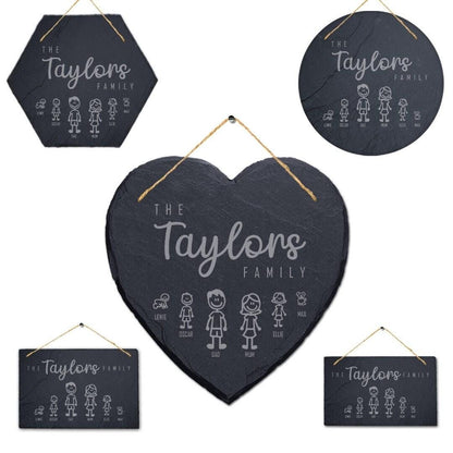 Family Name Personalised Hanging Slate Sign New Home House Warming Gift