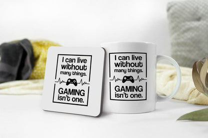 Gaming Nerd Coffee Mug & Coaster Set - Funny Video Game Gift