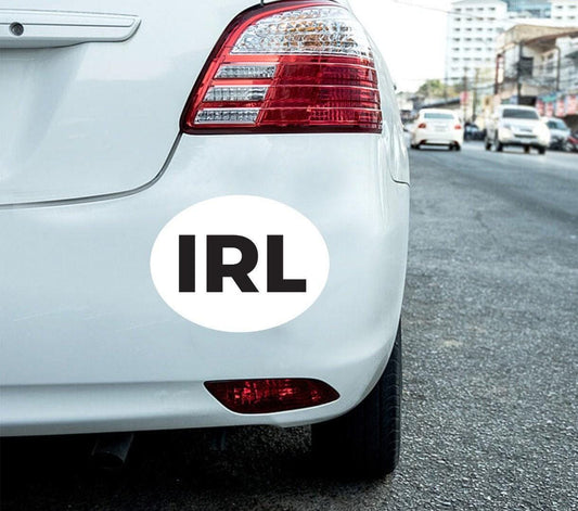 2 X Irl Car Stickers White Oval Self-adhesive Vinyl Car, Van, Lorry