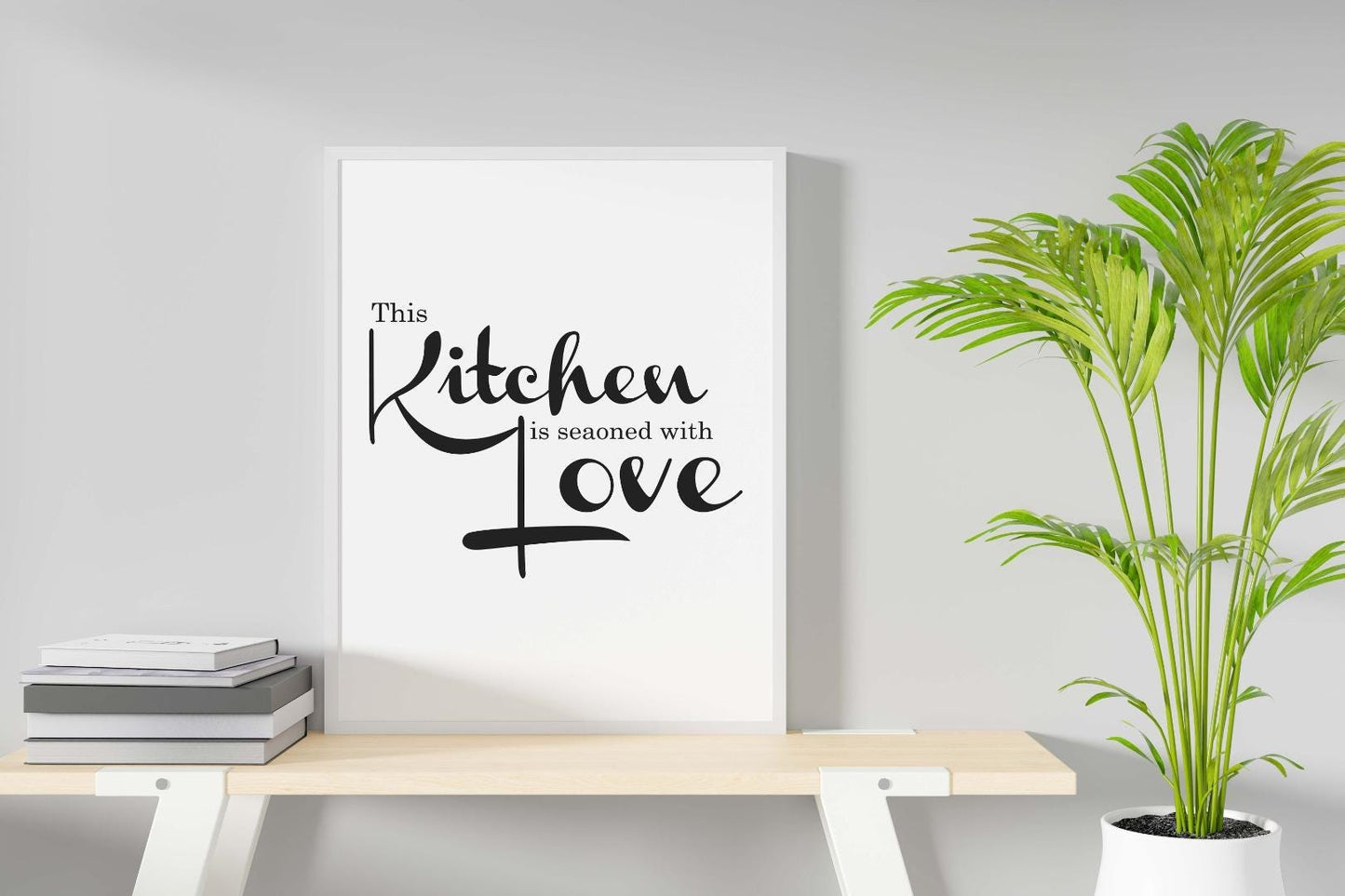 Kitchen Seasoned With Love Breakfast Lunch Dinner Cooking Eat Poster Print Wall