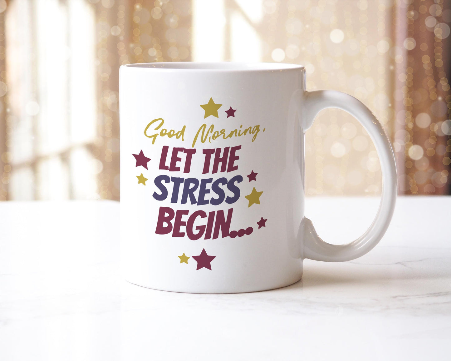 Good Morning Starry Mug: Coffee Tea Cup Gift, UK Made