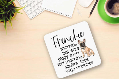 French Bulldog Mug & Coaster Set: Frenchie Nicknames, Birthday Gift