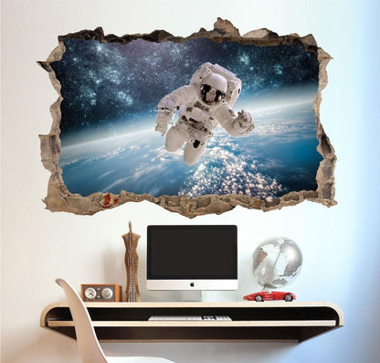 Spaceman 3D Wall Decal: NASA Earth View Poster (45x60cm)