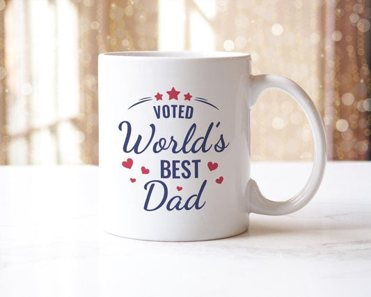 Fathers Day Mug & Coaster Set Worlds Best Dad Daddy Grandad Birthday Tea Gift