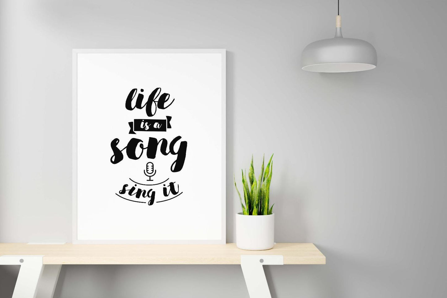 Life Is A Song Sing It Inspirational Positive Quote Life Poster Print Wall