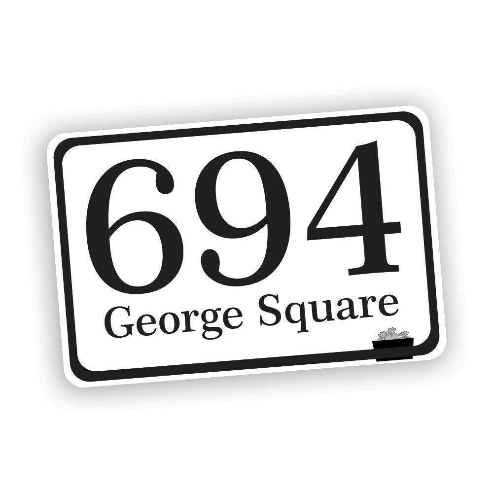 4 X Waterproof Vinyl Wheelie Bin House Numbers Road Street Name Stickers Sign A6