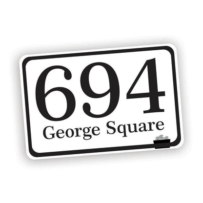 4 X Waterproof Vinyl Wheelie Bin House Numbers Road Street Name Stickers Sign A6