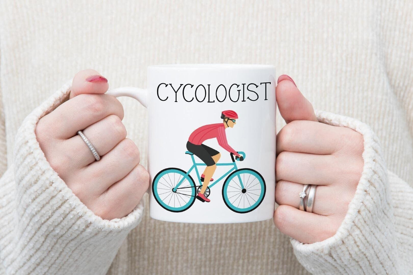 Cycologist Mug & Coaster Bike Cyclist Cycling Birthday Funny Sarcastic Gift Set