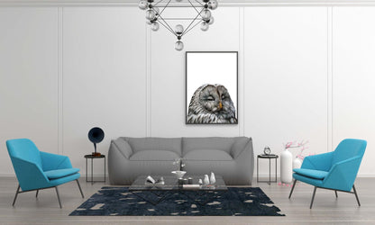 Owl Kids Bedroom Forest Woodland Birds Wall Art Home Room Decor Print Poster