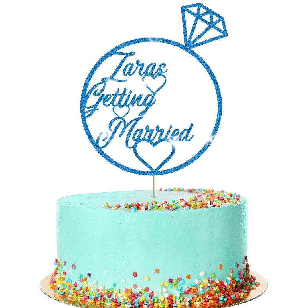 Customized Glitter Bridal Shower Cake Topper For Wedding Party Decoration