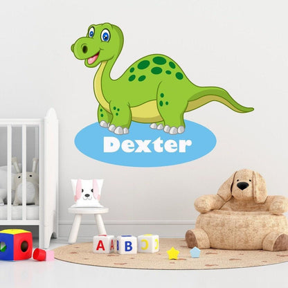 Personalised Dinosaur Vinyl Wall Sticker Ideal For Kids Bedrooms And Nurseries!