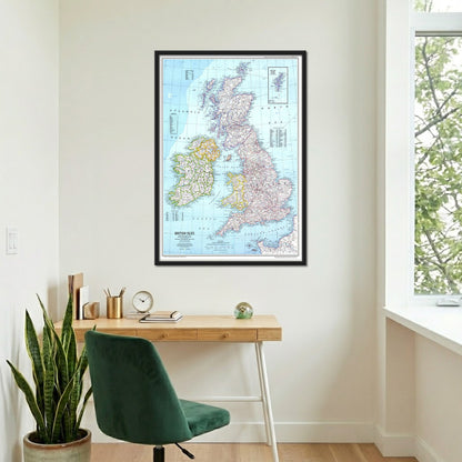 Great Britain Map Poster UK Giant Wall Art in A0 A1 A2 A3 A4 A5 Sizes