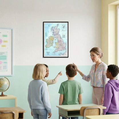Great Britain Map Poster UK Giant Wall Art in A0 A1 A2 A3 A4 A5 Sizes