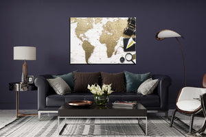 Vintage World Map Travel Giant Poster - A5 A4 A3 A2 A1 HUGE Sizes