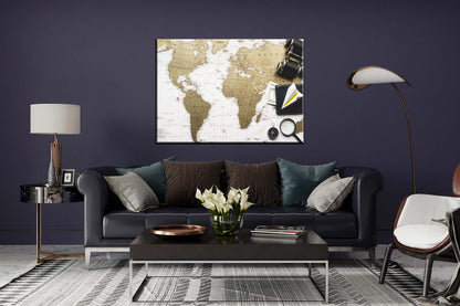 Vintage World Map Travel Giant Poster - A5 A4 A3 A2 A1 HUGE Sizes