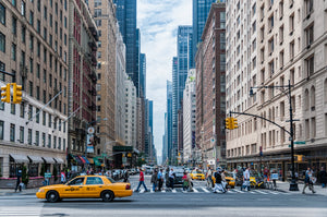 New York Taxi Cabs Scene Giant Print Picture Poster - A5 A4 A3 A2 A1 A0 Sizes
