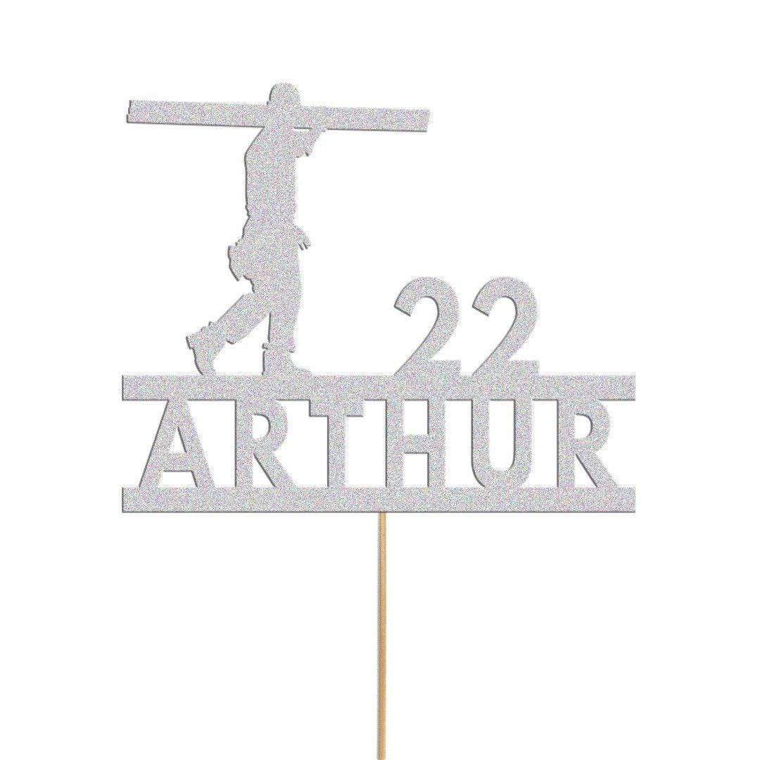 Personalised Construction Worker Cake Topper Custom Builder Cake Decoration Any Name Age