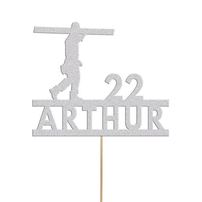 Personalised Construction Worker Cake Topper Custom Builder Cake Decoration Any Name Age