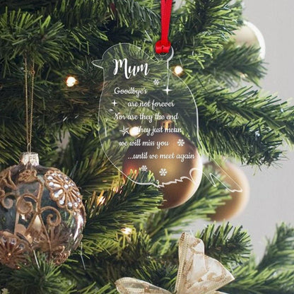 Personalised Name Memorial Christmas Bauble Xmas Robin Ornament Remembrance Gift