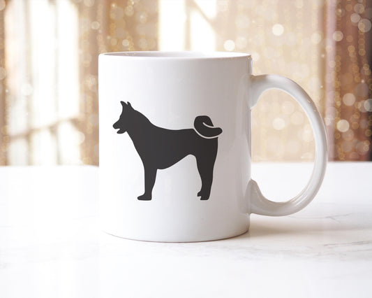 Akita Silhouette Mug: Japanese Dog Lover Gift
