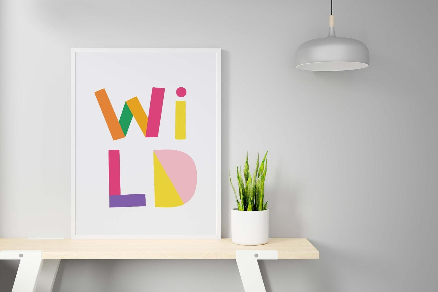 Wild Lovely Colours Word Nursery Bedroom Boys Girls Wall Decor Art Poster Print