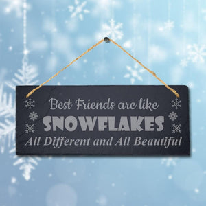 Laser Engraved Slate Friendship Plaque with Jute Rope