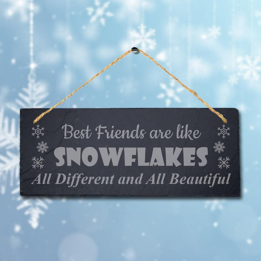 Laser Engraved Slate Friendship Plaque with Jute Rope