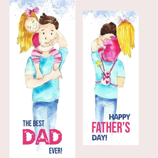 2x Happy Father's Day Banners, Party Door Decorations