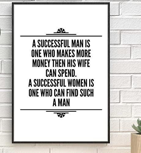 A Successful Man Is One Who Inspirational Positive Quote Art Poster Wall