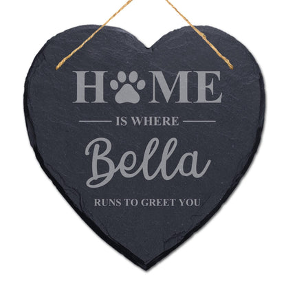 Pet Lovers Home Personalised Hanging Slate Sign House Gifts For Pet Dog Cat