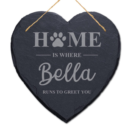Pet Lovers Home Personalised Hanging Slate Sign House Gifts For Pet Dog Cat