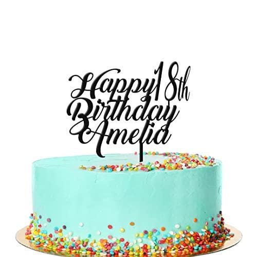 Personalised Birthday Cake Topper Any Custom Text Wedding Acrylic Decoration