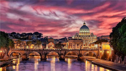 St. Peter's Basilica 3D Window Wall Sticker: Majestic Rome View