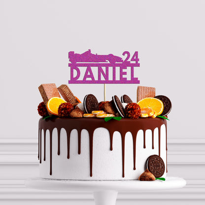 Personalised F1 Car Cake Topper Custom Formula 1 Racing Decoration! Any Name and Age