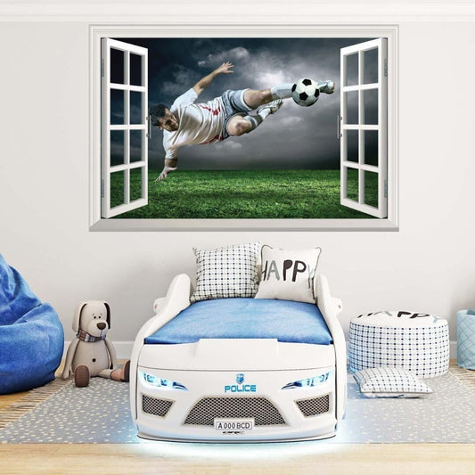 Football Stadium 3D Wall Sticker: Boys Sports Decor