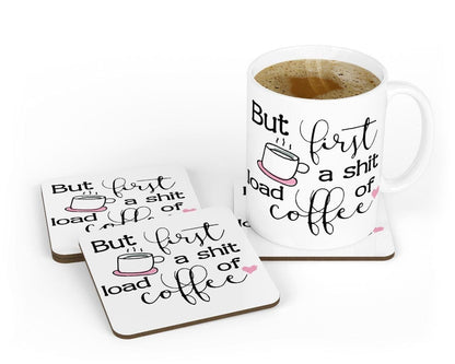 Funny Coffee Mug & Coaster Set: Novelty Gift for Friends