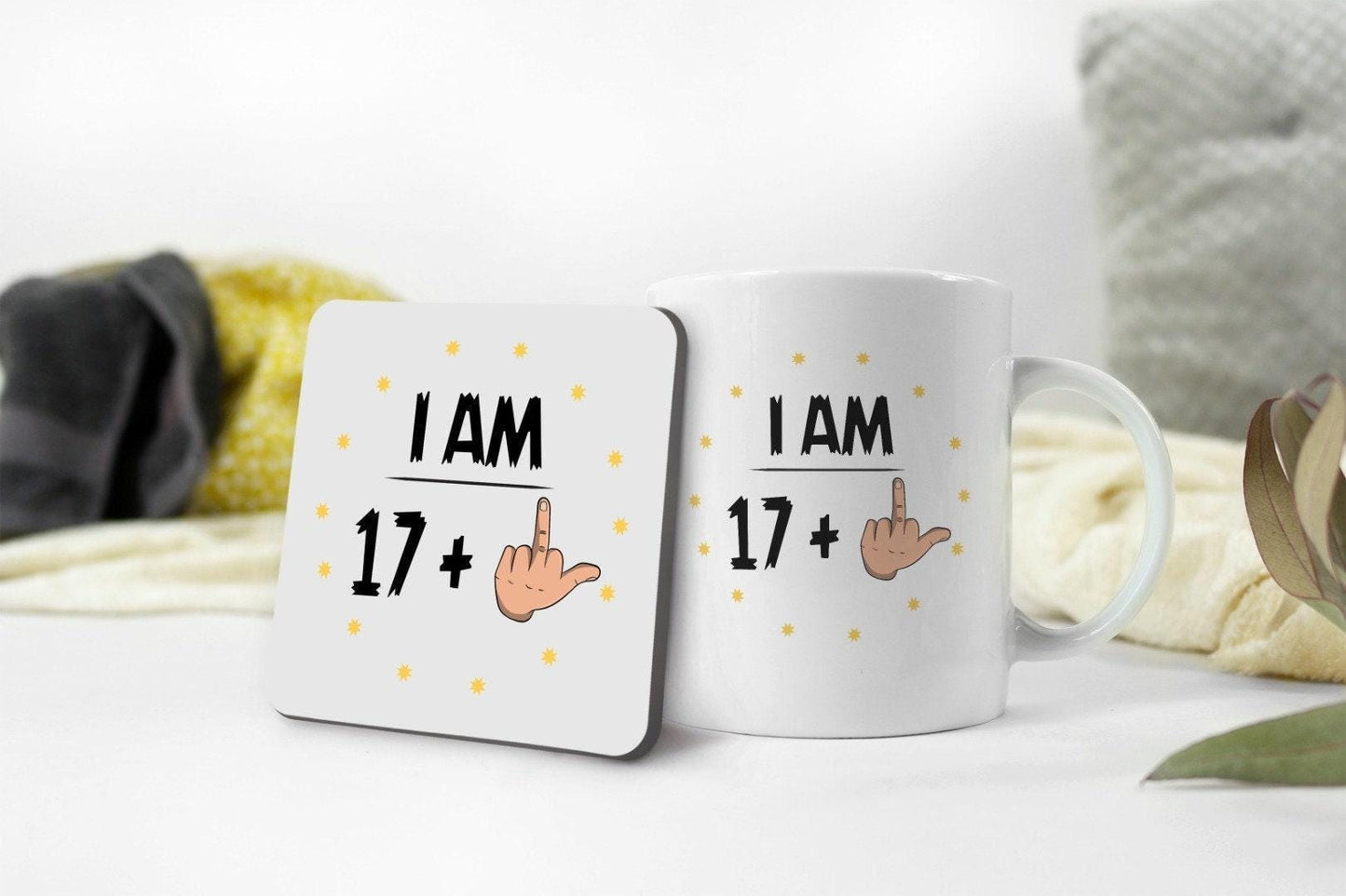 Funny 18th Birthday Mug: Rude Middle Finger Gift