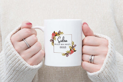 Personalised Islamic Wedding Mug Set: Couple Gift