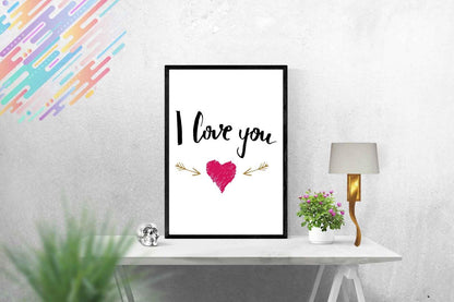I Love You Relationship Motivational Inspirational Positive Quote Poster Wall