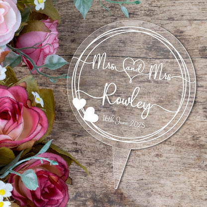 Personalised Wedding Cake Topper Mr & Mr Mrs And Mrs Gay Lgbt Decoration