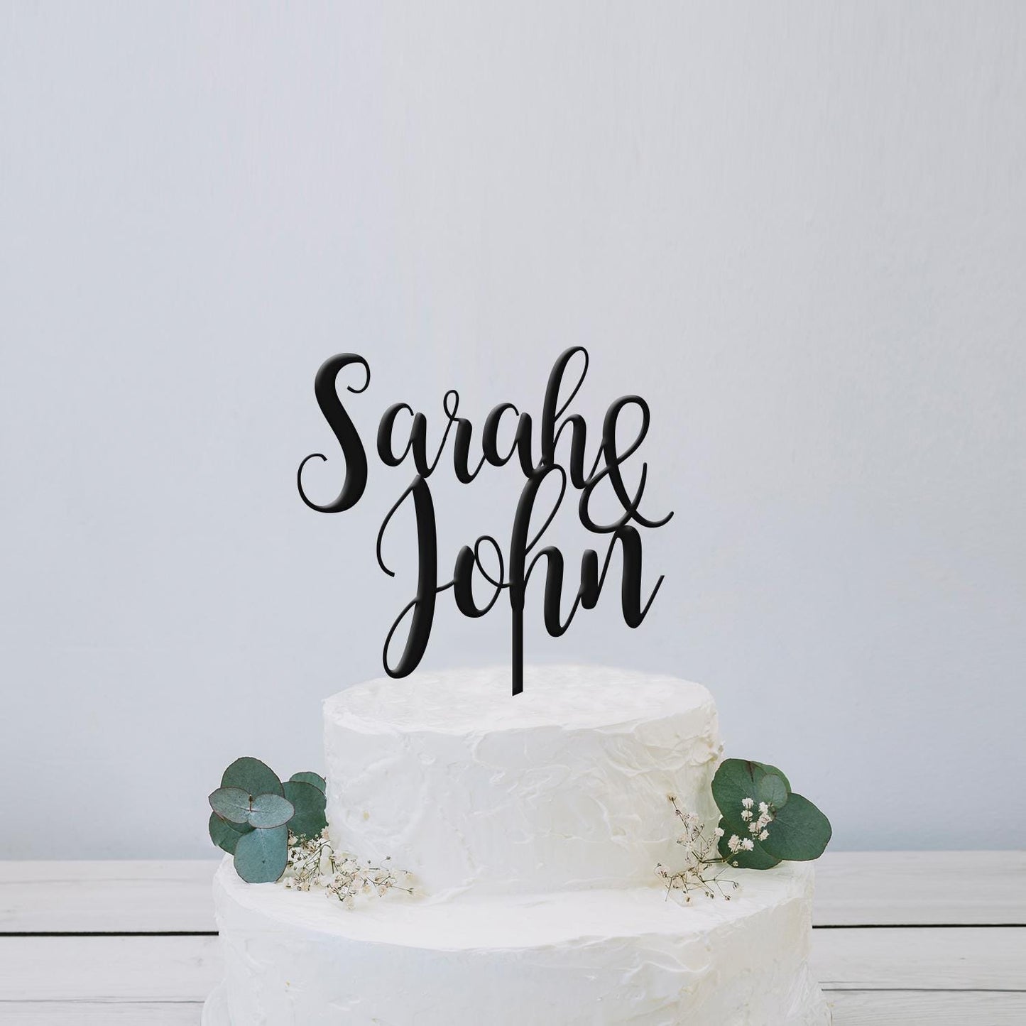 Personalised Cake Topper Any Custom Text Wedding Engagement Acrylic Decoration