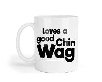 Loves A Good Chin Wag Mug & Coaster Set Funny Birthday Christmas Easter Tea Gift