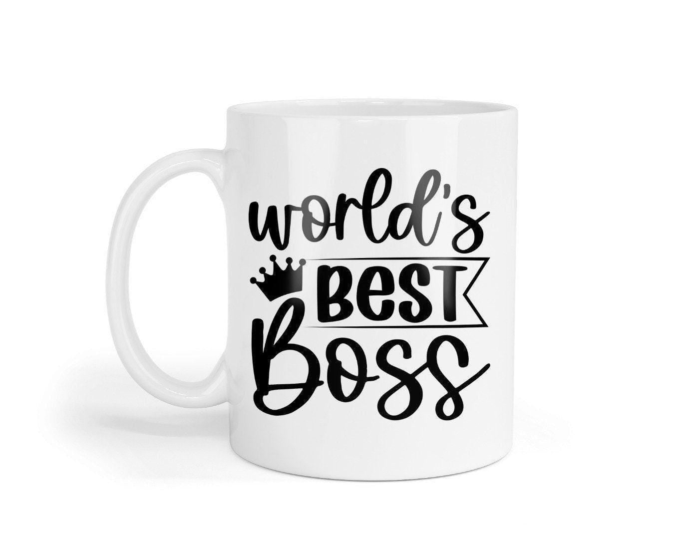 Worlds Best Boss Mug Funny Ceramic Novelty Mug & Coaster Coffee Tea Cup Gift Office Workspace